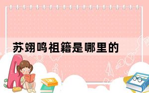 苏翊鸣祖籍是哪里的 背后真相令人震惊