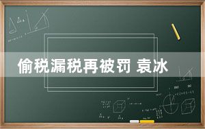 偷税漏税再被罚 袁冰妍头到底有多铁 税务部门多次约谈警示仍不悔改！