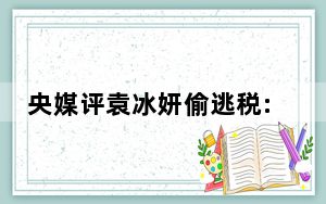 央媒评袁冰妍偷逃税:洗白是无效的 无视法律红线终只能沦为“法制咖”!