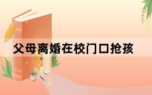 父母离婚在校门口抢孩子 孩子大哭 网友：这种方式伤害才是最大的