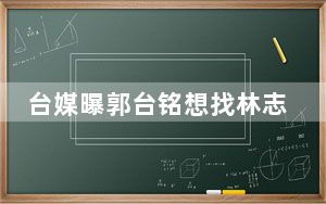 台媒曝郭台铭想找林志玲当副手 这是什么情况？