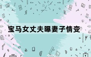 宝马女丈夫曝妻子情变 收27万后失联