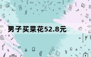 男子买菜花52.8元让老板核算3遍 以为10元就能买很多菜