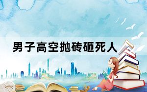男子高空抛砖砸死人 称想跳楼但不敢 这到底是怎么回事？