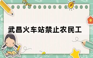 武昌火车站禁止农民工带瓦刀进站 欺负老实农民工算什么本事？