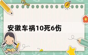 安徽车祸10死6伤 7人被追究刑责 必须深刻汲取事故教训！