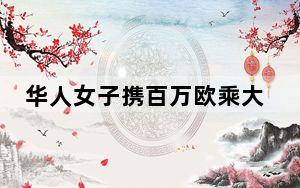 华人女子携百万欧乘大巴，或涉嫌参与洗钱犯罪