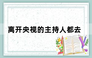 离开央视的主持人都去哪了? 背后真相实在令人感到惊愕