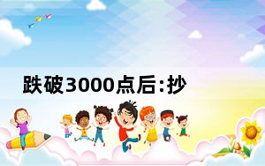 跌破3000点后:抄底还是止损? 这到底是怎么回事？