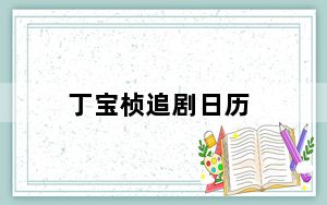 丁宝桢追剧日历