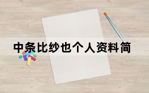 中条比纱也个人资料简介