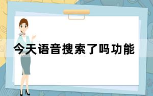 今天语音搜索了吗功能怎么用？ 背后的真相让人始料未及