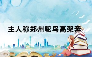 主人称郑州鸵鸟高架奔跑因思妻心切 背后真相令人震惊