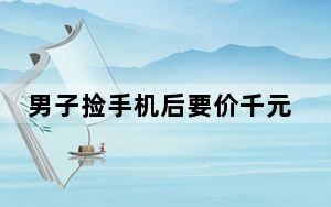 男子捡手机后要价千元:不给就刷机 背后真相实在让人惊愕