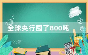 全球央行囤了800吨黄金 背后真相令人震惊