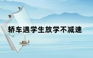 轿车遇学生放学不减速还鸣笛加速 背后真相实在令人震惊 内幕曝光简直太意外了