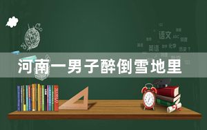 河南一男子醉倒雪地里被冻死 内幕曝光简直太意外了