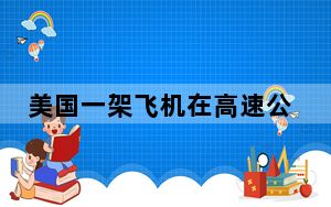 美国一架飞机在高速公路紧急迫降 与地面汽车碰撞