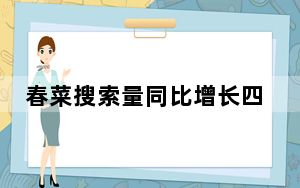 春菜搜索量同比增长四成 原来食客们早早将“吃春菜”安排上了