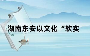 湖南东安以文化“软实力”赋能乡村振兴