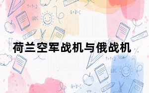 荷兰空军战机与俄战机发生空中对峙 背后真相实在令人感到惊愕