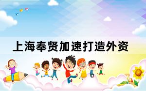 上海奉贤加速打造外资投资新高地 九大项目集中签约