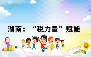 湖南：“税力量”赋能制造业攀“高”向“新”