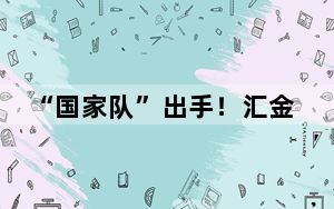“国家队”出手！汇金公司增持四大行A股股份合计超10亿股
