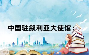 中国驻叙利亚大使馆：再次提醒中国公民近期暂勿前往叙利亚