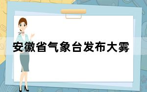 安徽省气象台发布大雾黄色预警