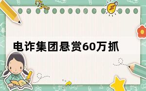 电诈集团悬赏60万抓捕逃离者  背后真相令人感到震惊