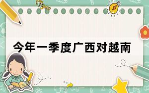 今年一季度广西对越南涉外收支增长7.3%