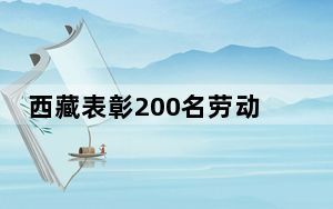 西藏表彰200名劳动模范和先进工作者
