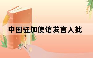 中国驻加使馆发言人批驳加方“外国干涉”调查初步报告