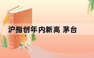 沪指创年内新高 茅台反超中移动再居A股市值第一