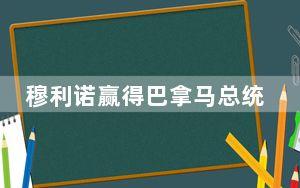 穆利诺赢得巴拿马总统选举