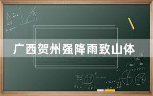 广西贺州强降雨致山体塌方道路被阻 预计今晚可恢复通行