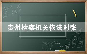 贵州检察机关依法对张玉龙决定逮捕