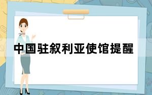 中国驻叙利亚使馆提醒中国公民加强安全防范