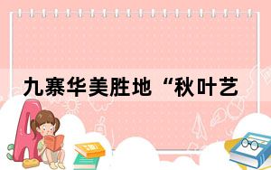 九寨华美胜地“秋叶艺术节”盛大绽放