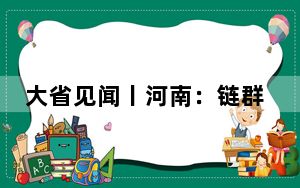大省见闻丨河南：链群发展“豫”新机