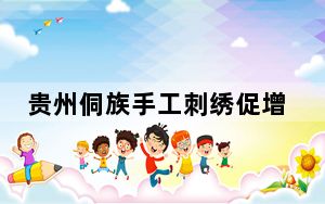 贵州侗族手工刺绣促增收