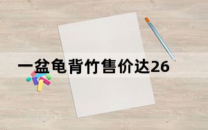 一盆龟背竹售价达26万元 高价热带植物究竟谁在买单？