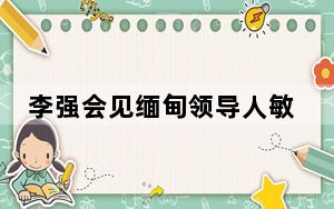 李强会见缅甸领导人敏昂莱