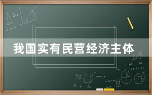 我国实有民营经济主体超1.8亿户