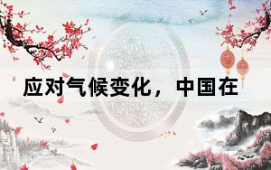 应对气候变化，中国在行动