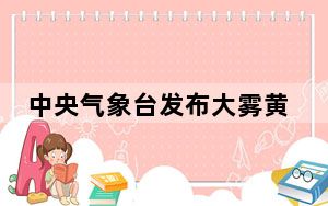 中央气象台发布大雾黄色预警