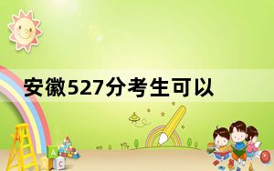 安徽527分考生可以报考哪些公办本科大学？