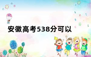 安徽高考538分可以录取那些高校？