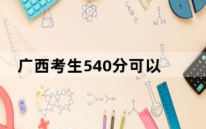 广西考生540分可以填报哪些公办本科高校名单？